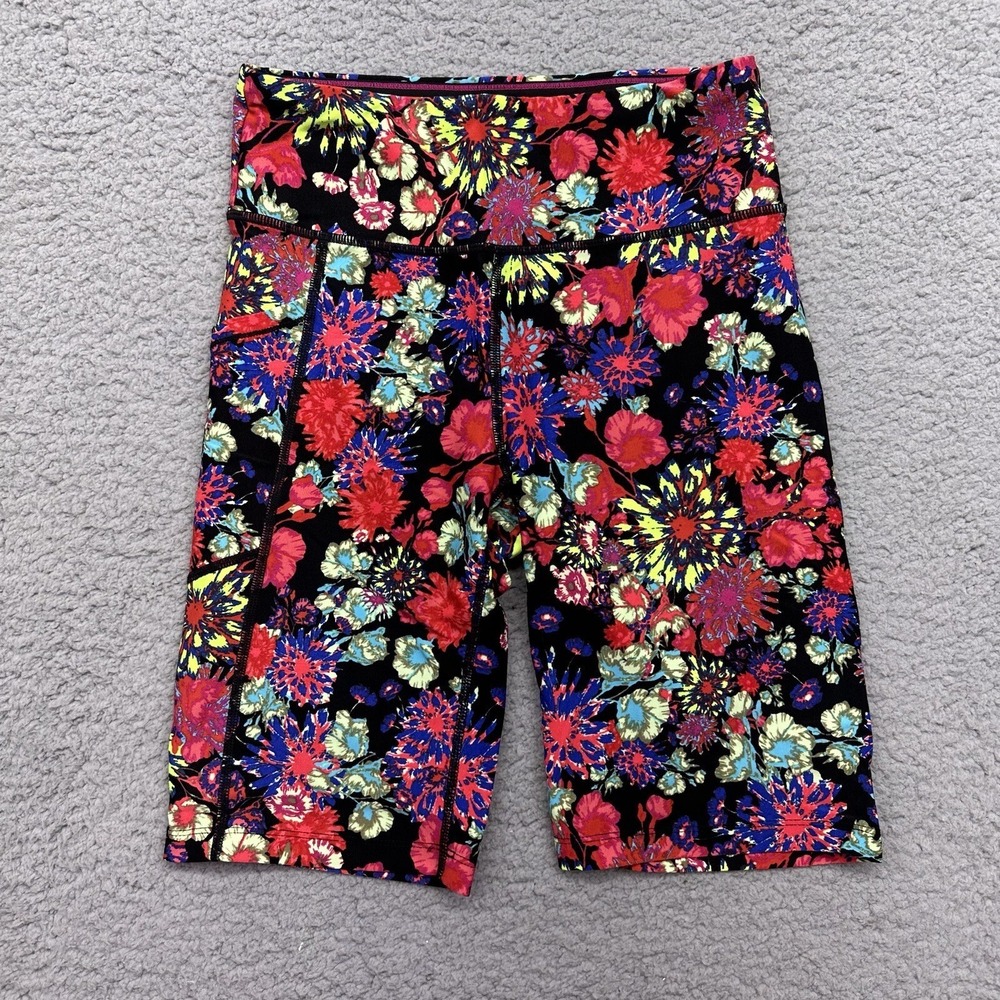 Calvin Klein Women's Size Small High Waist Bike Short 9" Inseam Floret Pop Pink